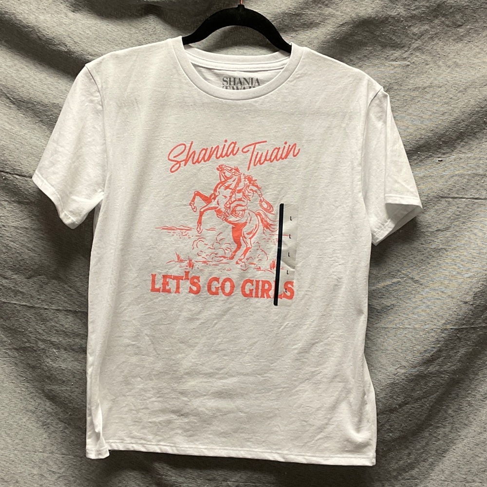 Shania Twain White and Pink Kids Short Sleeve Tee